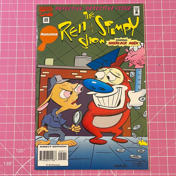 Issue #29 April 1995 Marvel Ren and Stimpy Show (1992) Comic Books Autographed by Bob Camp