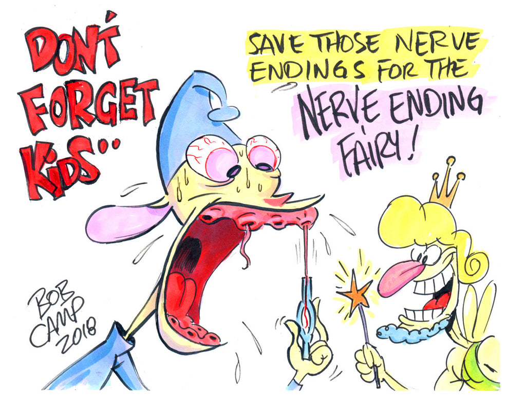 Bob Camp Art Ren & Stimpy Show ‘Ren’s Toothache’ 11x14 Autographed Poster by Bob Camp