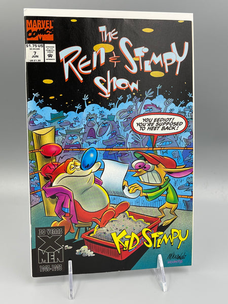 Issue #7 June 1993 Marvel Ren and Stimpy Show (1992) Comic Books Autographed by Bob Camp