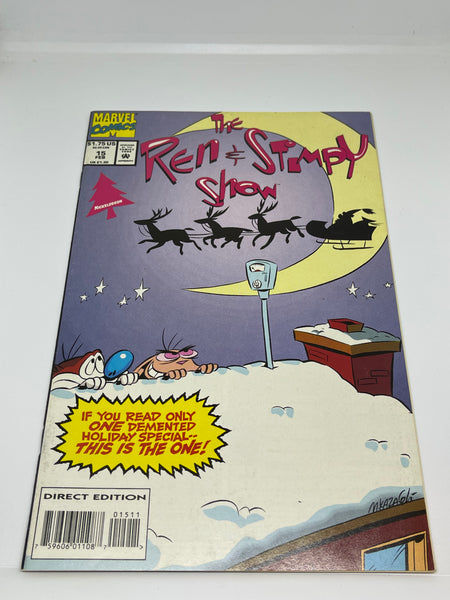 Issue #15 February 1994 Marvel Ren and Stimpy Show (1992) Comic Books Autographed by Bob Camp
