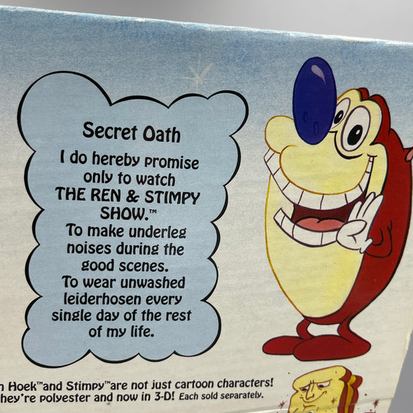 Ren and Stimpy Show Rude Toot Stimpy Plush Toy Doll Mattel 1992 / 10" autographed by Bob Camp co-creator of The Ren & Stimpy Show