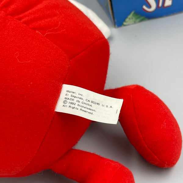 Ren and Stimpy Show Rude Toot Stimpy Plush Toy Doll Mattel 1992 / 10" autographed by Bob Camp co-creator of The Ren & Stimpy Show