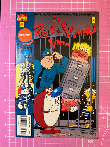 Issue #35 October 1995 Marvel Ren and Stimpy Show (1992) Comic Books Autographed by Bob Camp