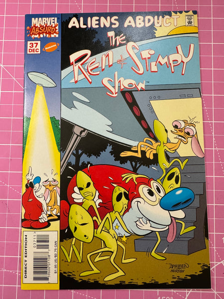 Issue #37 December 1995 Marvel Ren and Stimpy Show (1992) Comic Books Autographed by Bob Camp