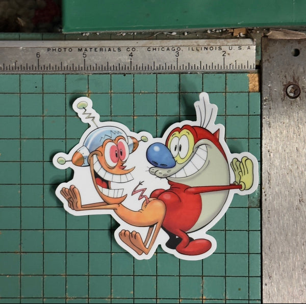 Happy Happy Joy Joy Bumper Sticker Bob Camp Art