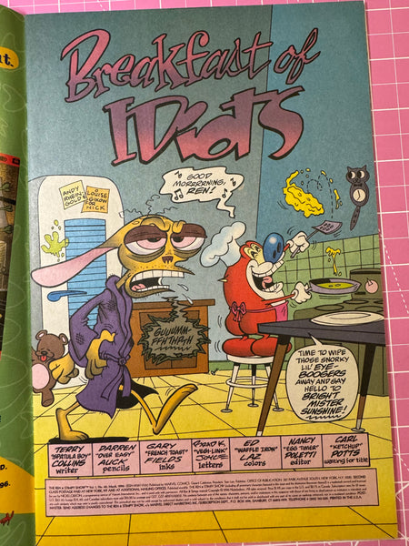 Issue #40 March 1996 Marvel Ren and Stimpy Show (1992) Comic Books Autographed by Bob Camp