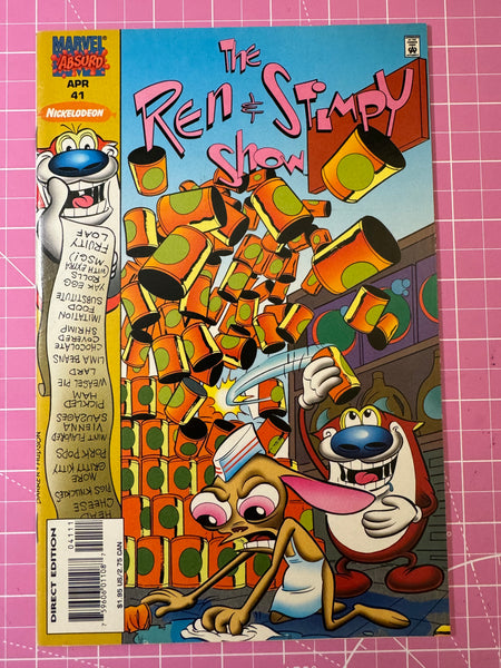 Issue #41 April 1996 Marvel Ren and Stimpy Show (1992) Comic Books Autographed by Bob Camp