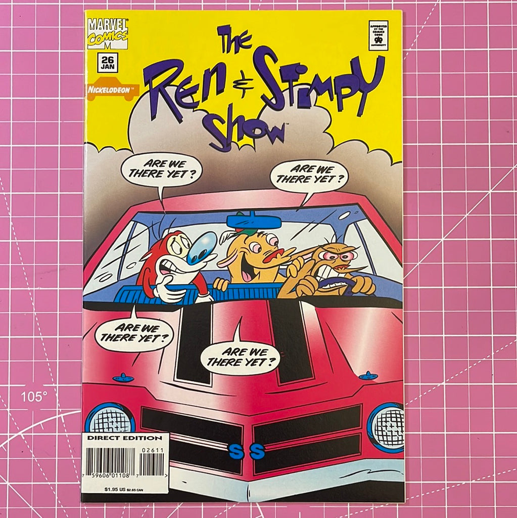 Issue #26 January 1995 Marvel Ren and Stimpy Show (1992) Comic Books Autographed by Bob Camp