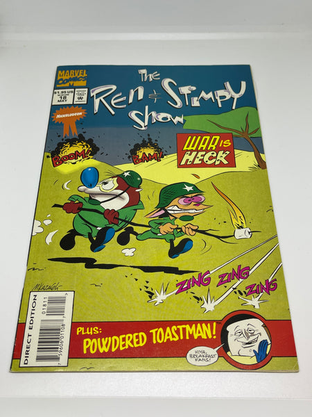 Issue #18 May 1994 Marvel Ren and Stimpy Show (1992) Comic Books Autographed by Bob Camp