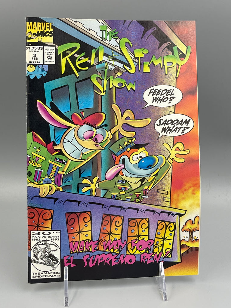 Issue #3 February 1993 Marvel Ren and Stimpy Show (1992) Comic Books Autographed by Bob Camp