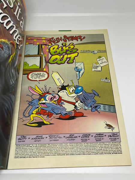 Issue #10 September 1993 Marvel Ren and Stimpy Show (1992) Comic Books Autographed by Bob Camp