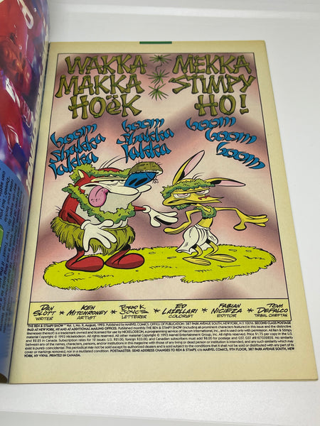 Issue #9 August 1993 Marvel Ren and Stimpy Show (1992) Comic Books Autographed by Bob Camp