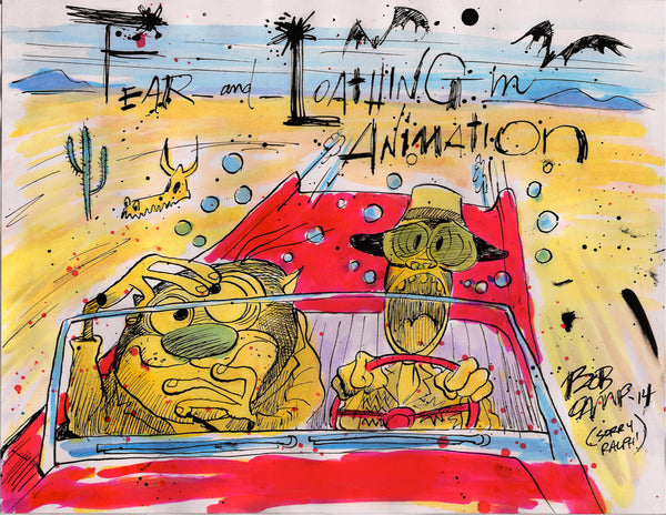 Bob Camp Art “Fear and Loathing in Animation Ren & Stimpy” 11x14 Autographed Poster by Bob Camp