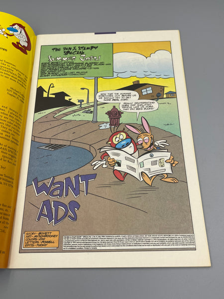 Marvel Nickelodeon Ren & Stimpy Show Special Comic Book #2 Summer Jobs 1994 Signed by Bob Camp