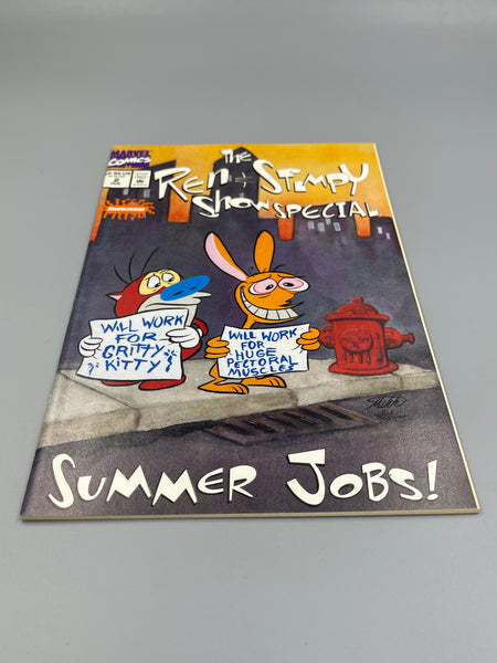 Marvel Nickelodeon Ren & Stimpy Show Special Comic Book #2 Summer Jobs 1994 Signed by Bob Camp