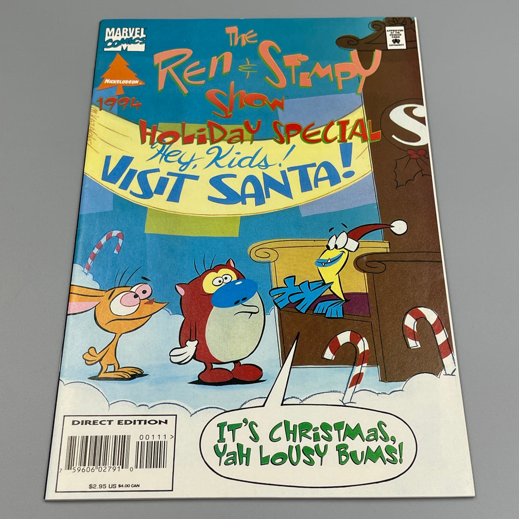 Marvel Comics The Ren and Stimpy Show 1994 Holiday Special Issue Comic Book Autographed by Bob Camp