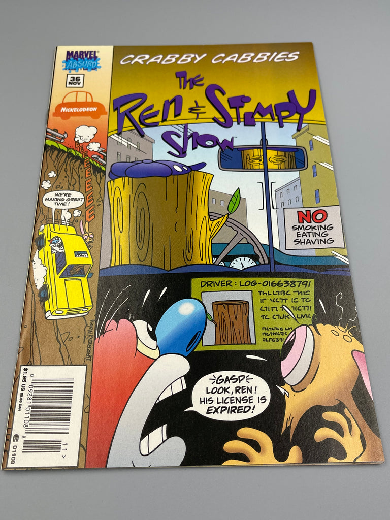 Issue #36 November 1995 Marvel Absurd Ren and Stimpy Show Comic Books Autographed by Bob Camp