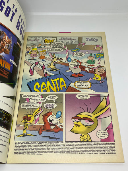 Issue #15 February 1994 Marvel Ren and Stimpy Show (1992) Comic Books Autographed by Bob Camp
