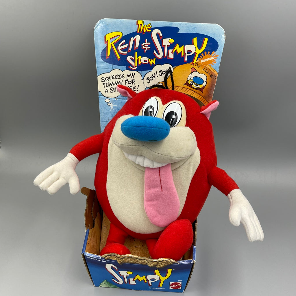 Ren and Stimpy Show Rude Toot Stimpy Plush Toy Doll Mattel 1992 10 Boblab Studios