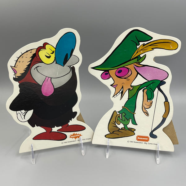 1994 Nickelodeon Ren & Stimpy Cardboard Cutout Autographed by Bob Camp