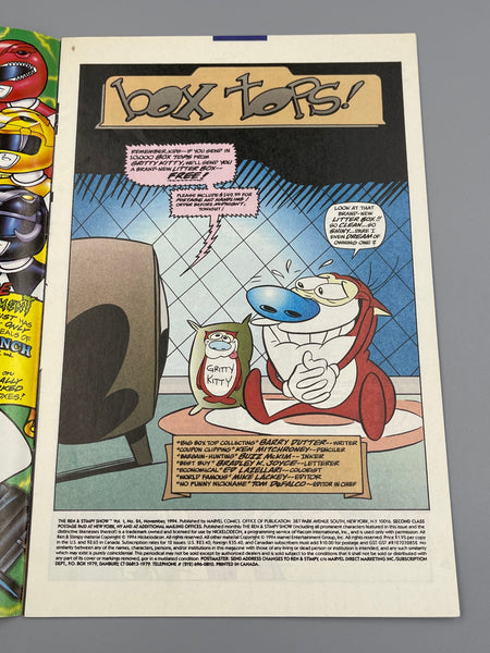 Issue #24 November 1994 Marvel Ren and Stimpy Show (1992) Comic Books Autographed by Bob Camp
